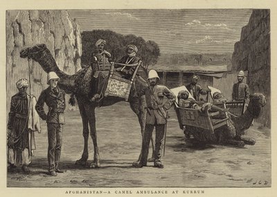Afghanistan, en kamelambulance ved Kurrum af John Charles Dollman